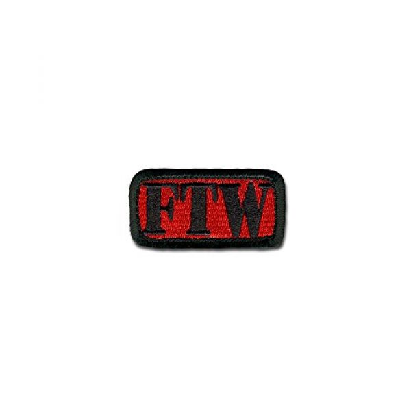 BASTION Airsoft Morale Patch 1 BASTION Morale Patches (FTW, Red) | 3D Embroidered Patches with Hook & Loop Fastener Backing | Well-Made Clean Stitching | Military Patches Ideal for Tactical Bag, Hats & Vest