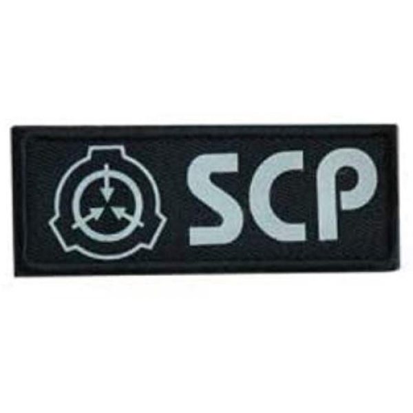 Tactical Embroidery Patch Airsoft Morale Patch 1 IR Special Containment Procedures Foundation SCP Infrared Reflective Tactical Embroidery Patch Hook & Loop Morale Patch Military Patch for Clothing Accessory Backpack Armband