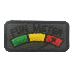 Tactical Embroidery Patch Airsoft Morale Patch 1 Fun Meter Tactical Embroidery Patch Hook & Loop Morale Patch Military Patch for Clothing Accessory Backpack Armband (Green)