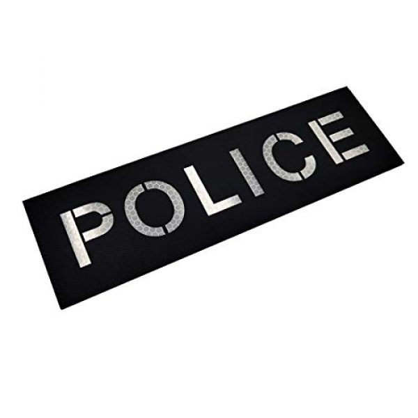 ODSP Airsoft Morale Patch 5 Ultra IR Reflective Police Patch, 10.4 x 3.15 inches Tactical Morale Fastener Hook and Loop Patches