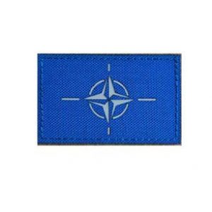 Tactical Embroidery Patch Airsoft Morale Patch 1 IR NATO Flag Infrared Reflective Tactical Embroidery Patch Hook & Loop Morale Patch Military Patch for Clothing Accessory Backpack Armband