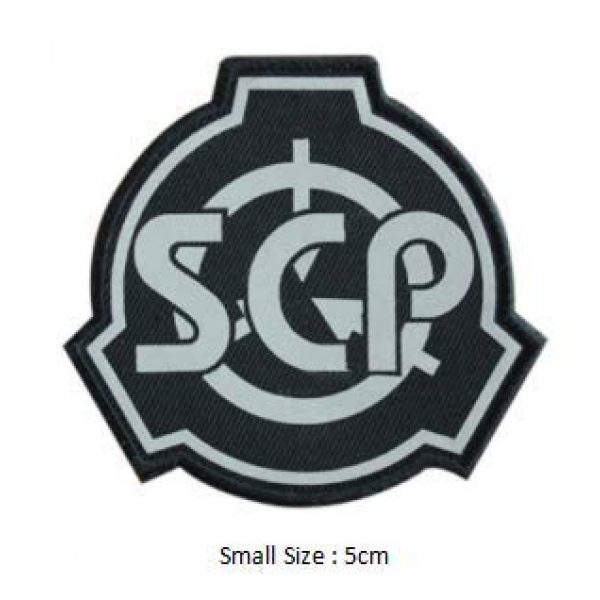 Tactical Embroidery Patch Airsoft Morale Patch 2 IR Special Containment Procedures Foundation SCP Infrared Reflective Tactical Embroidery Patch Hook & Loop Morale Patch Military Patch for Clothing Accessory Backpack Armband (2pcs)