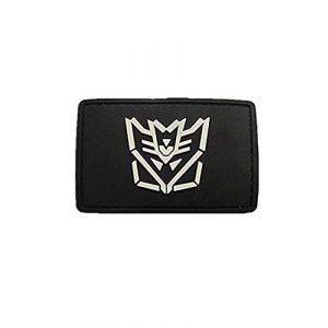 PVC PATCH Airsoft Morale Patch 1 Transformers Decepticons Logo Military Hook Loop Tactics Morale PVC Patch