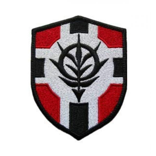 Tactical Embroidery Patch Airsoft Morale Patch 1 Mobile Suit Gundam The Principality of Zeon Flag Tactical Embroidery Patch Hook & Loop Morale Patch Military Patch for Clothing Accessory Backpack Armband (color2)
