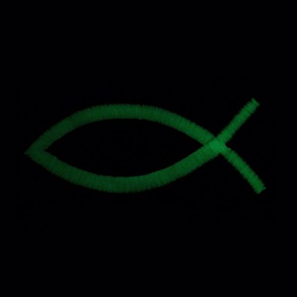 LEGEEON Airsoft Morale Patch 3 LEGEEON Glow Dark Ichthys Jesus Fish Christian ISAF Ichthus Morale Sew Iron on Patch