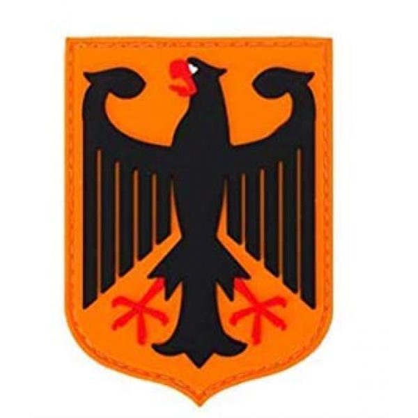 Tactical PVC Patch Airsoft Morale Patch 1 Germany Eagle German PVC Military Tactical Morale Patch Badges Emblem Applique Hook Patches for Clothes Backpack Accessories
