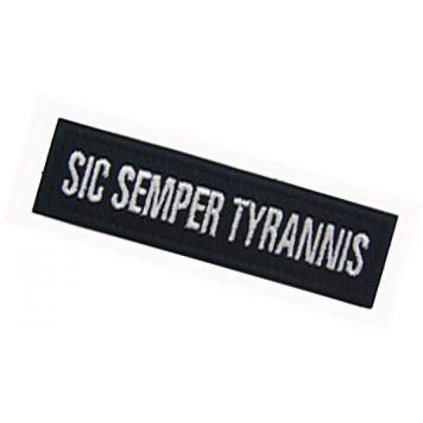 Embroidery Patch Airsoft Morale Patch 3 Sic Semper Tyrannis US Military Hook Loop Tactics Morale Embroidered Patch (color1)