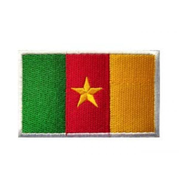 Tactical Embroidery Patch Airsoft Morale Patch 1 Cameroon Flag Embroidery Patch Military Tactical Morale Patch Badges Emblem Applique Hook Patches for Clothes Backpack Accessories