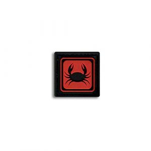 SFI Airsoft Morale Patch 1 Bastion Tactical Army Combat Morale Patch PVC Hook and Loop Badge - Cancer Red