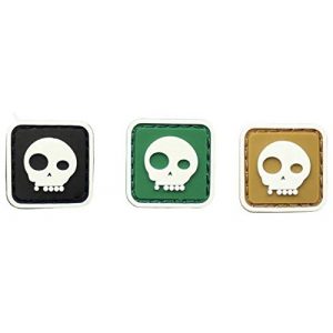 Tactical PVC Patch Airsoft Morale Patch 1 3pcs Mini Size Skull Glowing in Dark PVC Military Tactical Morale Patch Badges Emblem Applique Hook Patches for Clothes Backpack Accessories