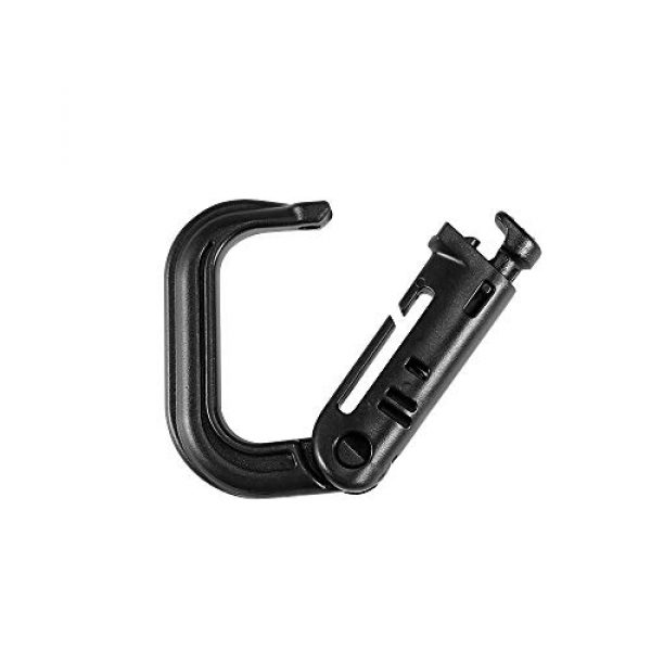 POWSTRO K Tactical Pouch 7 POWSTRO K Outdoor Carabiner Tactical Nylon Webbing Key Chain Multifunctional Hanging Buckle Combination Set, 42 Pack