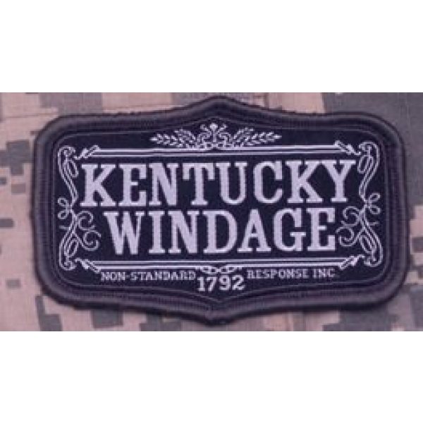 MilSpec Monkey Airsoft Morale Patch 1 Kentucky Windage Morale Patch (SWAT (Black)) by N/A