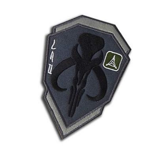 Embroidery Patch Airsoft Morale Patch 3 Star Wars Boba Fett Mandalorian Bantha Skull Military Hook Loop Tactics Morale Embroidered Patch (color3)