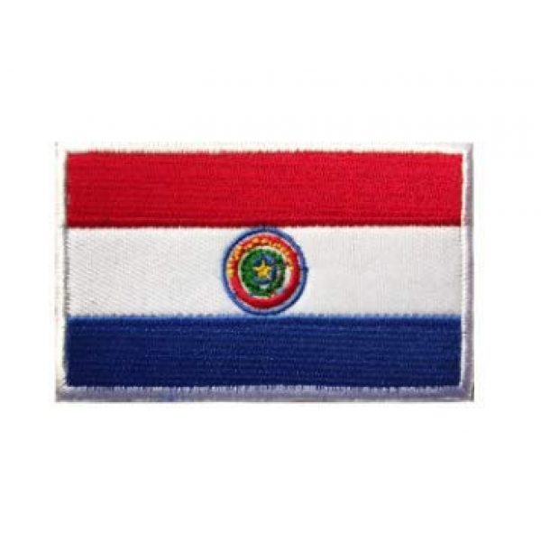 Tactical Embroidery Patch Airsoft Morale Patch 1 Paraguay Flag Embroidery Patch Military Tactical Morale Patch Badges Emblem Applique Hook Patches for Clothes Backpack Accessories