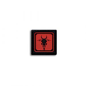 BASTION Airsoft Morale Patch 1 Bastion Tactical Combat Badge PVC Morale Patch Hook and Loop Patch - Capricorn Red