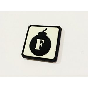 Britkit Airsoft Morale Patch 1 1x1 Inch 3d PVC F Bomb Military Ranger Eye Morale Hook and Loop Patch