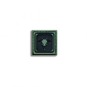BASTION Airsoft Morale Patch 1 Bastion Tactical Combat Badge PVC Morale Patch Hook and Loop Patch - Capricorn Drk Grn