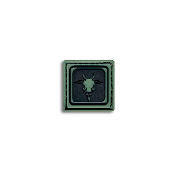 BASTION Airsoft Morale Patch 1 Bastion Tactical Combat Badge PVC Morale Patch Hook and Loop Patch - Capricorn Drk Grn