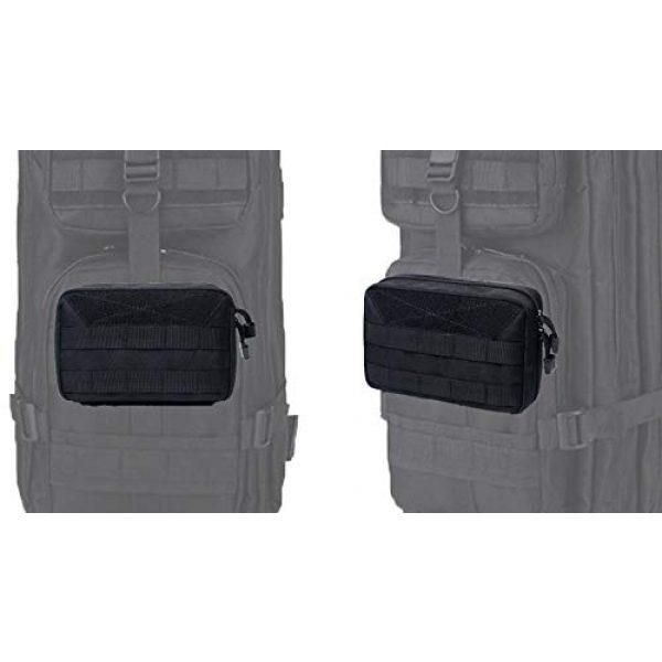 LefRight Tactical Pouch 7 LefRight Multi-Purpose Tactical Admin Pouch Molle Nylon Tool Compact Bag Black
