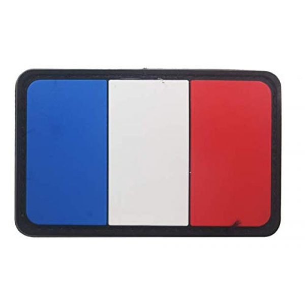 Tactical PVC Patch Airsoft Morale Patch 1 France Flag PVC Military Tactical Morale Patch Badges Emblem Applique Hook Patches for Clothes Backpack Accessories