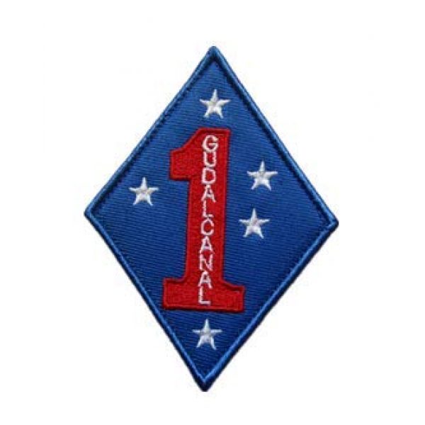Tactical Embroidery Patch Airsoft Morale Patch 1 WW2 USMC 1st Marine Division Tactical Embroidery Patch Hook & Loop Morale Patch Military Patch for Clothing Accessory Backpack Armband
