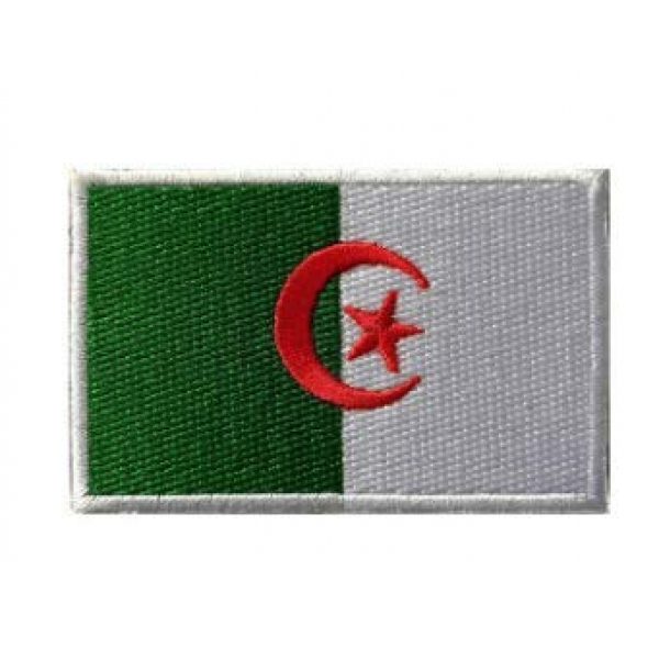 Tactical Embroidery Patch Airsoft Morale Patch 1 Algeria Flag Embroidery Patch Military Tactical Morale Patch Badges Emblem Applique Hook Patches for Clothes Backpack Accessories