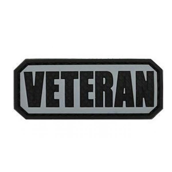 Tactical PVC Patch Airsoft Morale Patch 5 Veteran Morale Military Patch 3D PVC Rubber Tactical Rubber Hook Patch (4pcs)