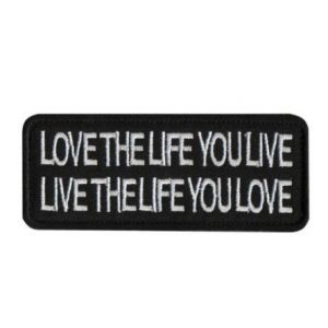 Tactical Embroidery Patch Airsoft Morale Patch 1 Love The Life You Live Tactical Embroidery Patch Hook & Loop Morale Patch Military Patch for Clothing Accessory Backpack Armband