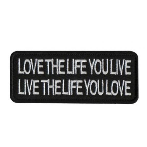Tactical Embroidery Patch Airsoft Morale Patch 1 Love The Life You Live Tactical Embroidery Patch Hook & Loop Morale Patch Military Patch for Clothing Accessory Backpack Armband