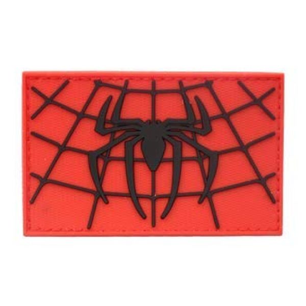 Tactical PVC Patch Airsoft Morale Patch 4 Spiderman Superhero PVC Military Tactical Morale Patch Badges Emblem Applique Hook Patches for Clothes Backpack Accessories
