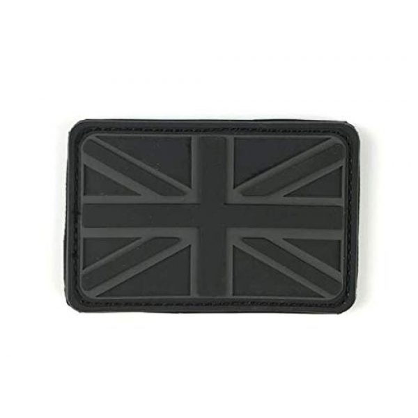 Tactical PVC Patch Airsoft Morale Patch 1 UK United Kingdom Flag PVC Military Tactical Morale Patch Badges Emblem Applique Hook Patches for Clothes Backpack Accessories