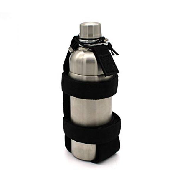 LUMINARY GLOBAL Tactical Pouch 1 Luminary MOLLE Bottle Holder with Dual Adjustable Webbing Strap, Versatile Hydration Carrier for Backpacking, Hunting, Camping, Hiking, and Tactical