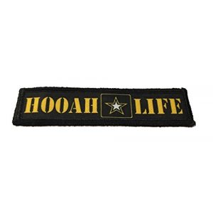 RedheadedTshirts Airsoft Morale Patch 1 1x4" Hooah Life Army Morale Patch. 1x4" Hook and Loop Made in The USA!