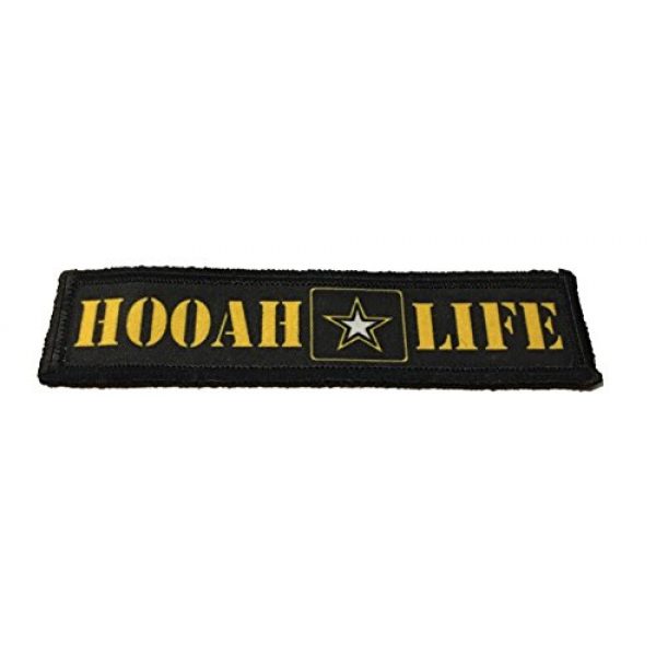 RedheadedTshirts Airsoft Morale Patch 1 1x4" Hooah Life Army Morale Patch. 1x4" Hook and Loop Made in The USA!