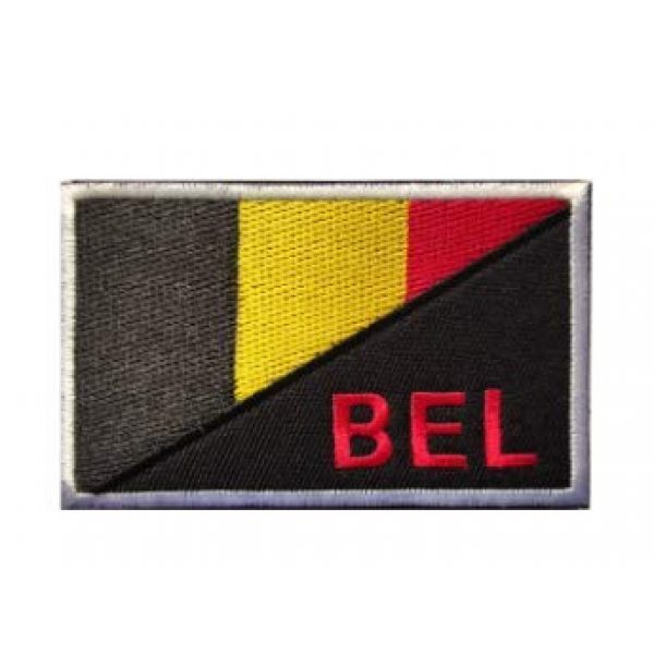 Tactical Embroidery Patch Airsoft Morale Patch 1 Belgium Flag Embroidery Patch Military Tactical Morale Patch Badges Emblem Applique Hook Patches for Clothes Backpack Accessories