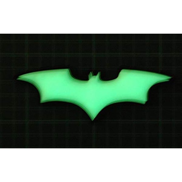 BritKitUSA Airsoft Morale Patch 2 BritKitUSA The Dark Knight Batman 3D PVC Glow in The Dark GITD SWAT Rubber Patch Hook Backing