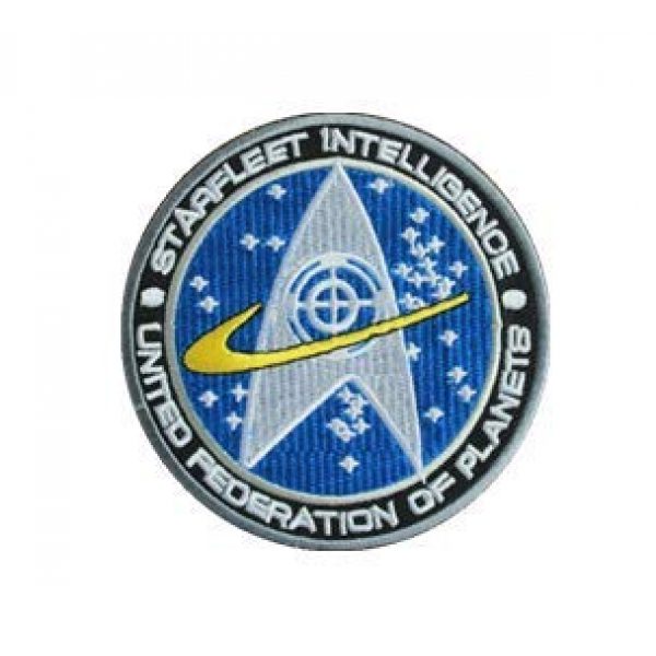 Tactical Embroidery Patch Airsoft Morale Patch 1 S-Tar T-rek Starfleet Intelligence United Federation of Planets Embroidery Patch Military Tactical Morale Patch Badges Emblem Applique Hook Patches for Clothes Backpack Accessories