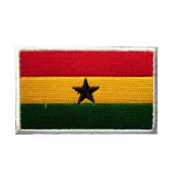 Tactical Embroidery Patch Airsoft Morale Patch 1 Ghana Flag Embroidery Patch Military Tactical Morale Patch Badges Emblem Applique Hook Patches for Clothes Backpack Accessories