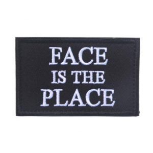 Tactical Embroidery Patch Airsoft Morale Patch 1 Face is The Place Tactical Embroidery Patch Hook & Loop Morale Patch Military Patch for Clothing Accessory Backpack Armband