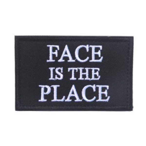 Tactical Embroidery Patch Airsoft Morale Patch 1 Face is The Place Tactical Embroidery Patch Hook & Loop Morale Patch Military Patch for Clothing Accessory Backpack Armband