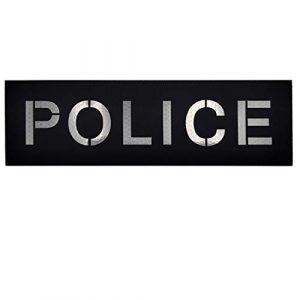 ODSP Airsoft Morale Patch 7 Ultra IR Reflective Police Patch, 10.4 x 3.15 inches Tactical Morale Fastener Hook and Loop Patches