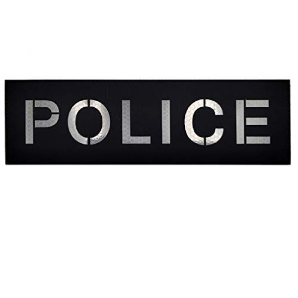 ODSP Airsoft Morale Patch 7 Ultra IR Reflective Police Patch, 10.4 x 3.15 inches Tactical Morale Fastener Hook and Loop Patches