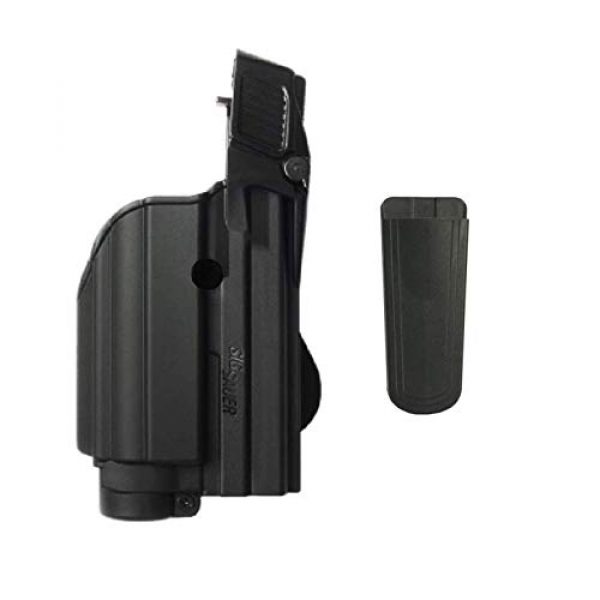 Ultimate Arms Gear Tactical Pouch 1 Ultimate Arms Gear Sig Sauer Sigtac Level 2 Glock 17 19 22 23 25 31 32 With Light/Laser Retention Right Hand Paddle Holster, Black 9mm/.40/.45 Magazine Belt Clip Pouch Holder