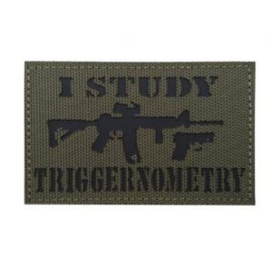 Tactical Embroidery Patch Airsoft Morale Patch 1 IR I Study Triggernometry Funny AK47 Gun Infrared Reflective Tactical Embroidery Patch Hook & Loop Morale Patch Military Patch for Clothing Accessory Backpack Armband (color3)