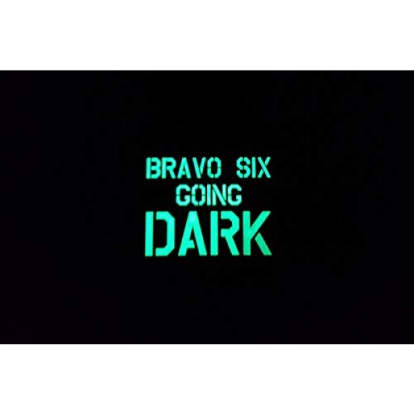 BritKitUSA Airsoft Morale Patch 2 Bravo Six Going Dark PVC Morale Patch GITD Multicam Call of Duty Modern Warfare