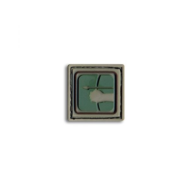 BASTION Airsoft Morale Patch 1 Bastion Tactical Combat Badge PVC Morale Patch Hook and Loop Patch - Sagittarius Lite Grn