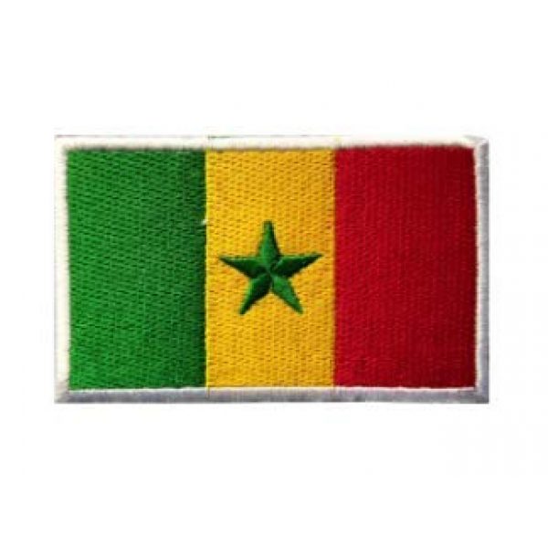 Tactical Embroidery Patch Airsoft Morale Patch 1 Senegal Flag Embroidery Patch Military Tactical Morale Patch Badges Emblem Applique Hook Patches for Clothes Backpack Accessories