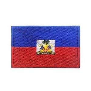 Tactical Embroidery Patch Airsoft Morale Patch 1 Haiti Flag Tactical Embroidery Patch Hook & Loop Morale Patch Military Patch for Clothing Accessory Backpack Armband