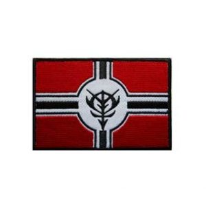 Tactical Embroidery Patch Airsoft Morale Patch 1 Mobile Suit Gundam The Principality of Zeon Flag Embroidery Patch Military Tactical Morale Patch Badges Emblem Applique Hook Patches for Clothes Backpack Accessories