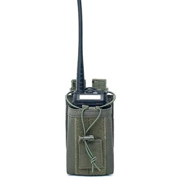 abcGoodefg Tactical Pouch 7 abcGoodefg 1000D Adjustable Molle Tactical Pouch Radio Holster Case Walkie Talkie Holder Duty Belt, 5.3"x 3.5"x 1.6" (Amy Green)